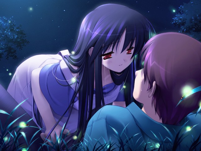 makino nanami and senou touya (suigetsu) drawn by gayarou
