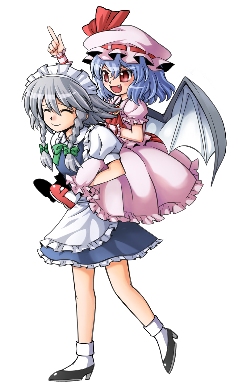 remilia scarlet and izayoi sakuya (touhou) drawn by daishi_takamura