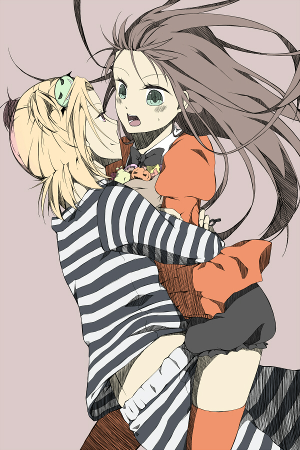 kurou nadeshiko and rain lindbergh (clock zero) drawn by yako_(yk120m)