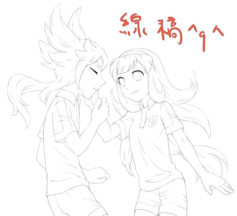 fei rune and nanobana kinako (inazuma eleven and 2 more) drawn by cr72