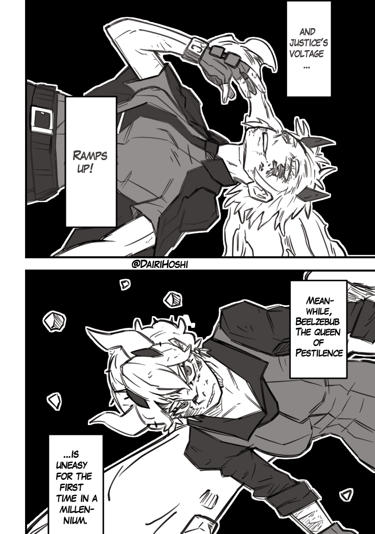 justice and beelzebub (original and 2 more) drawn by dairi_hoshi