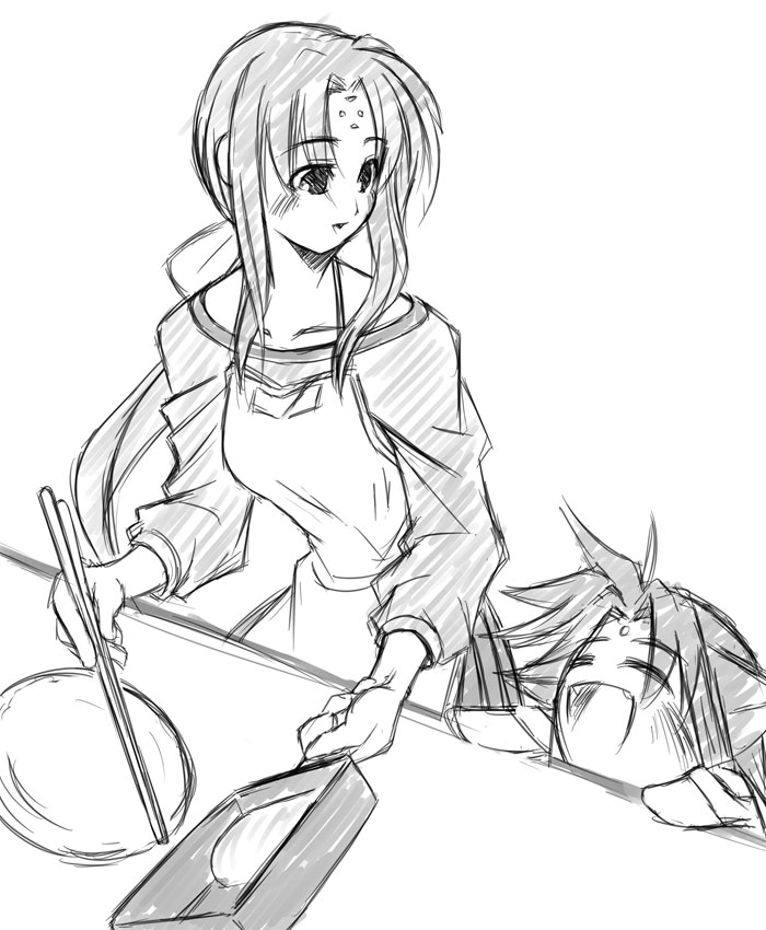 arf and lindy harlaown (lyrical nanoha and 1 more) drawn by yu_lulu_(uka) and yuuka_(o.t.kingdom)