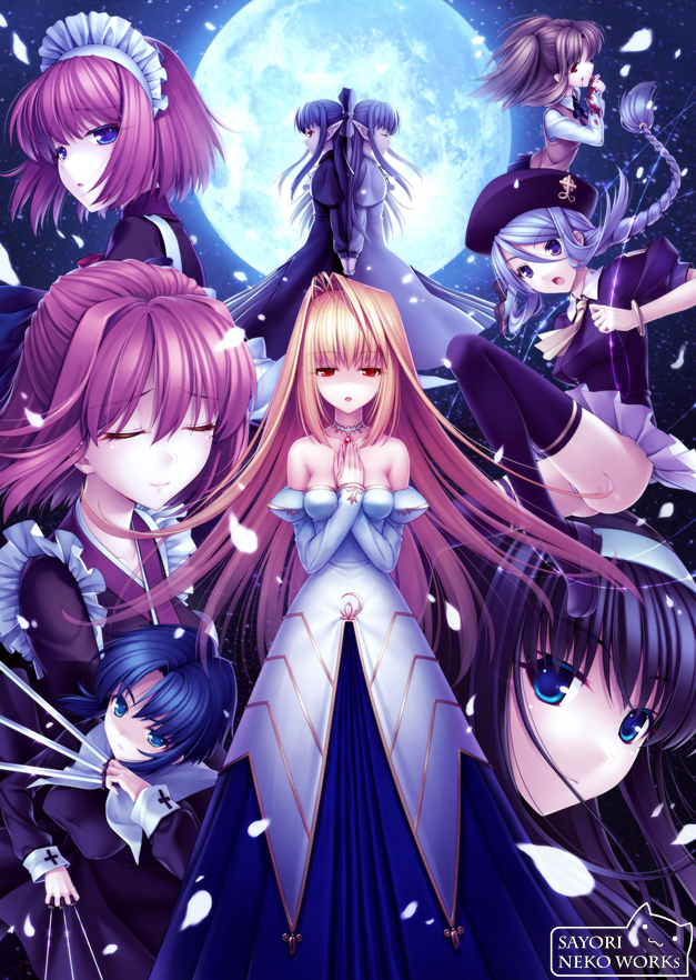 arcueid brunestud, ciel, tohno akiha, kohaku, hisui, and 6 more (tsukihime and 1 more) drawn by sayori_(neko_works)