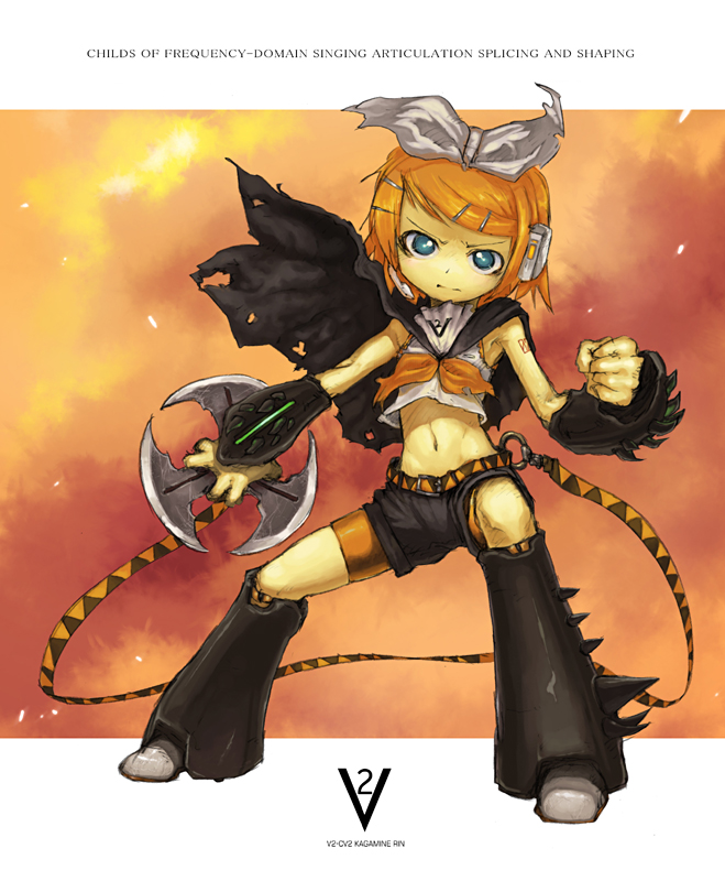kagamine rin (vocaloid) drawn by kikai_(akita_morgue)
