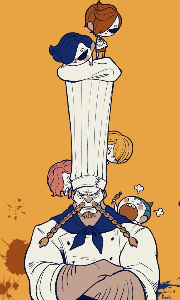 sanji, vinsmoke reiju, vinsmoke yonji, red-leg zeff, vinsmoke ichiji, and 1 more (one piece) drawn by blink_mints
