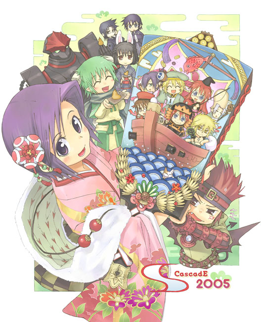 aty, hasaha, toris, sonolar, resi, and 10 more (summon night and 2 more) drawn by watanuki_nao