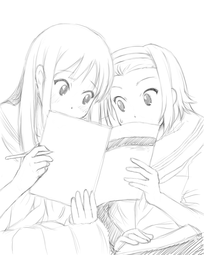 akiyama mio and tainaka ritsu (k-on!) drawn by dancho_(danch)