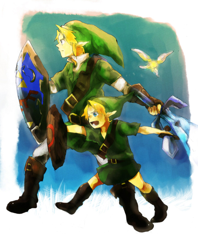 link, young link, and navi (the legend of zelda and 1 more)