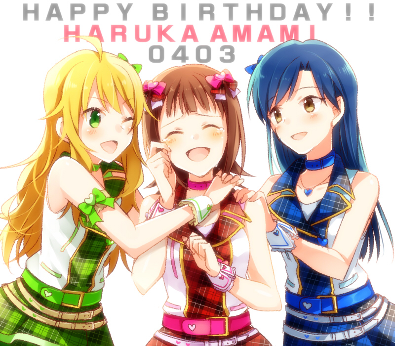 hoshii miki, kisaragi chihaya, and amami haruka (idolmaster and 1 more) drawn by konase_(non_stop!)