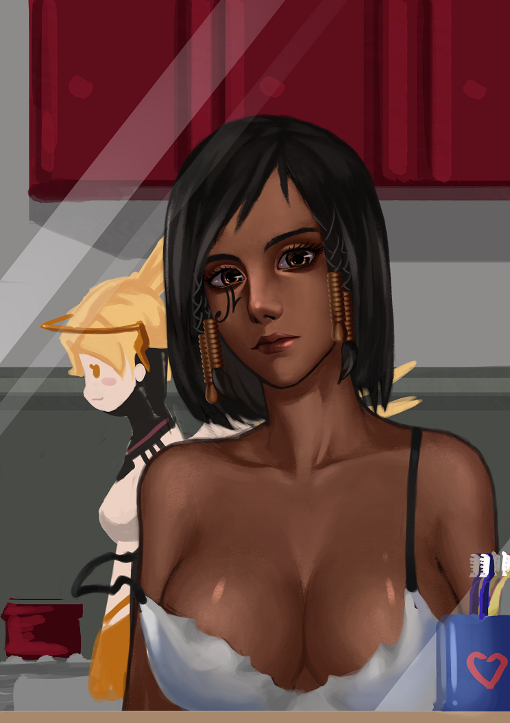 mercy and pharah (overwatch and 1 more) drawn by oroo