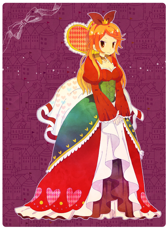 queen of hearts and seto midori (inazuma eleven and 2 more) drawn by uppi