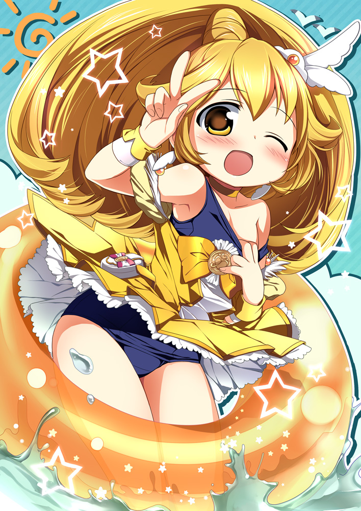 kise yayoi and cure peace (precure and 1 more) drawn by nagayama_yuunon
