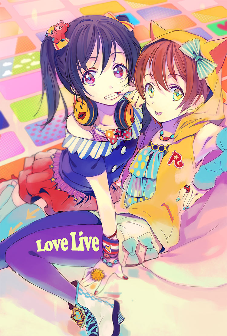 yazawa nico and hoshizora rin (love live! and 1 more) drawn by ame_yamori