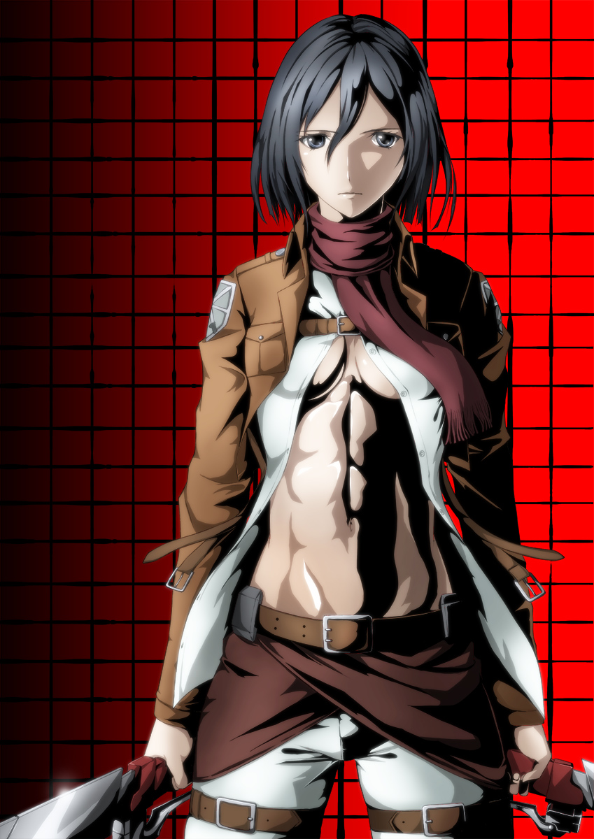 mikasa ackerman (shingeki no kyojin) drawn by tsuchi_ryuu