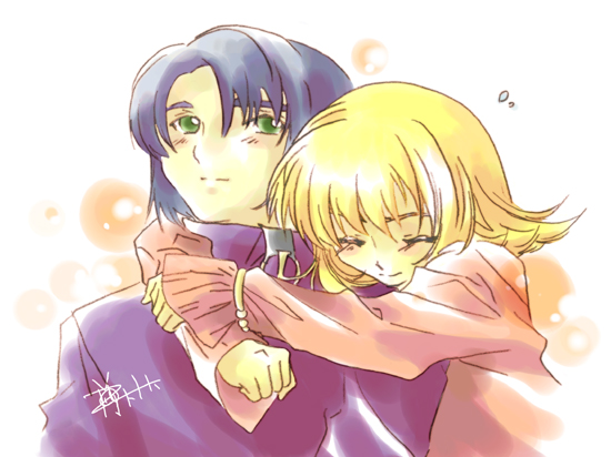 cagalli yula athha and athrun zala (gundam and 2 more)