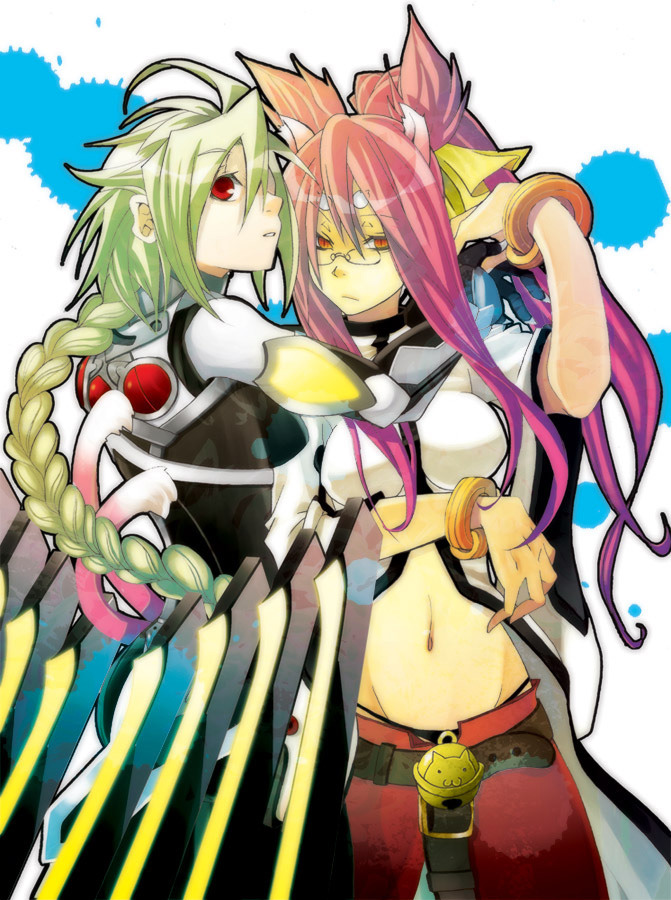 lambda-11 and kokonoe (blazblue) drawn by noran