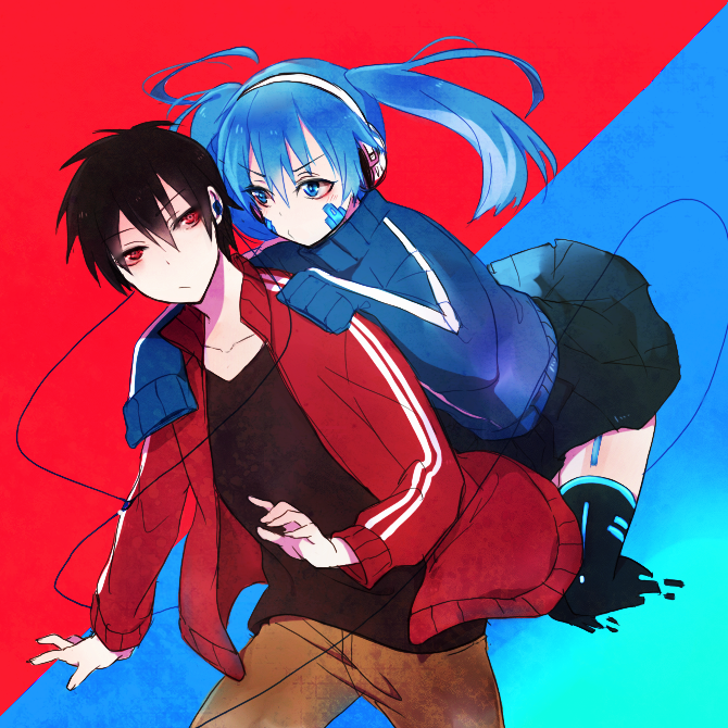 kisaragi shintarou and ene (kagerou project) drawn by mery_(yangmalgage)