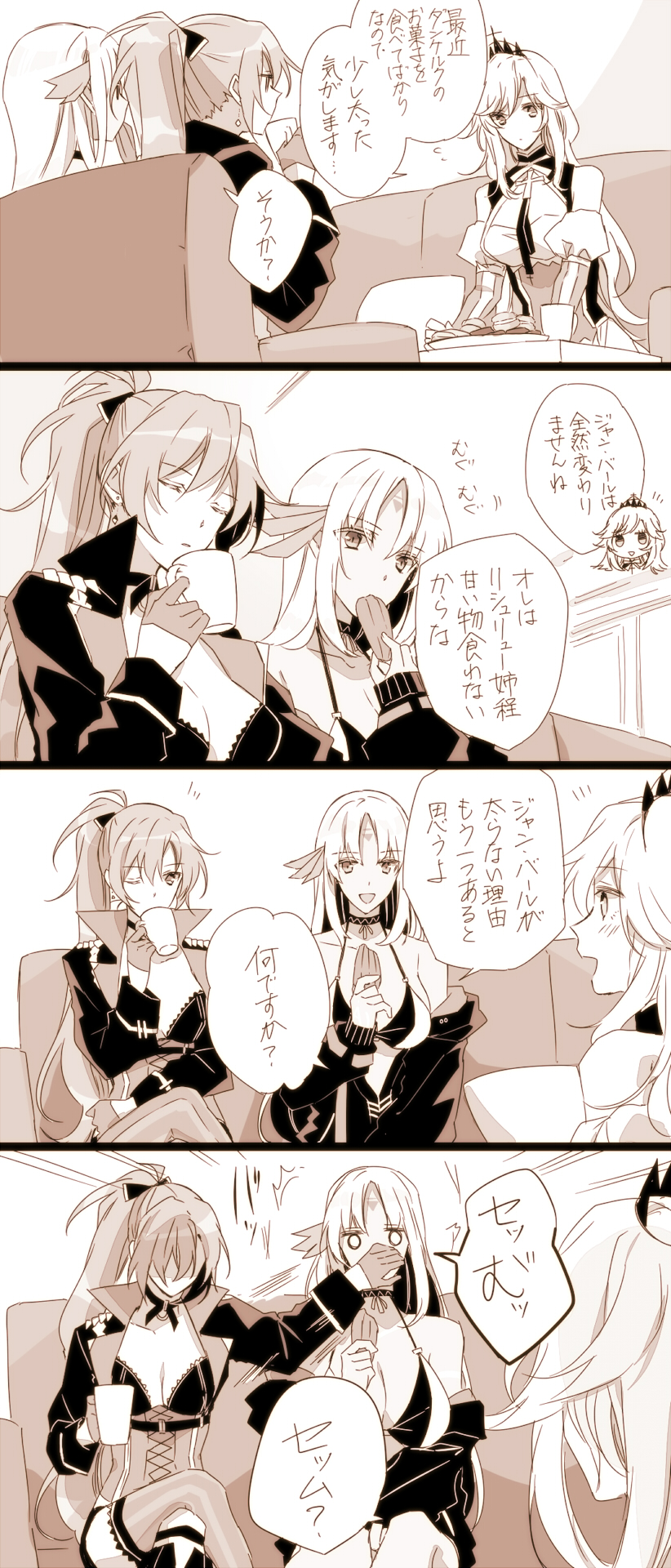 jean bart, massachusetts, and richelieu (azur lane) drawn by amazuki_jou