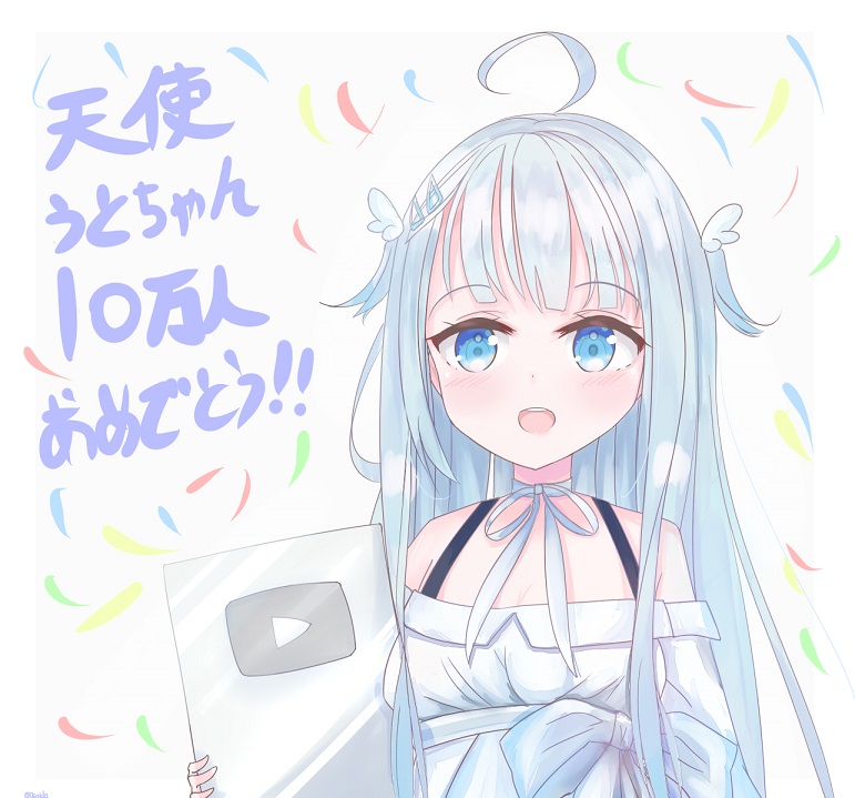 amatsuka uto (indie virtual youtuber and 1 more) drawn by osakilo