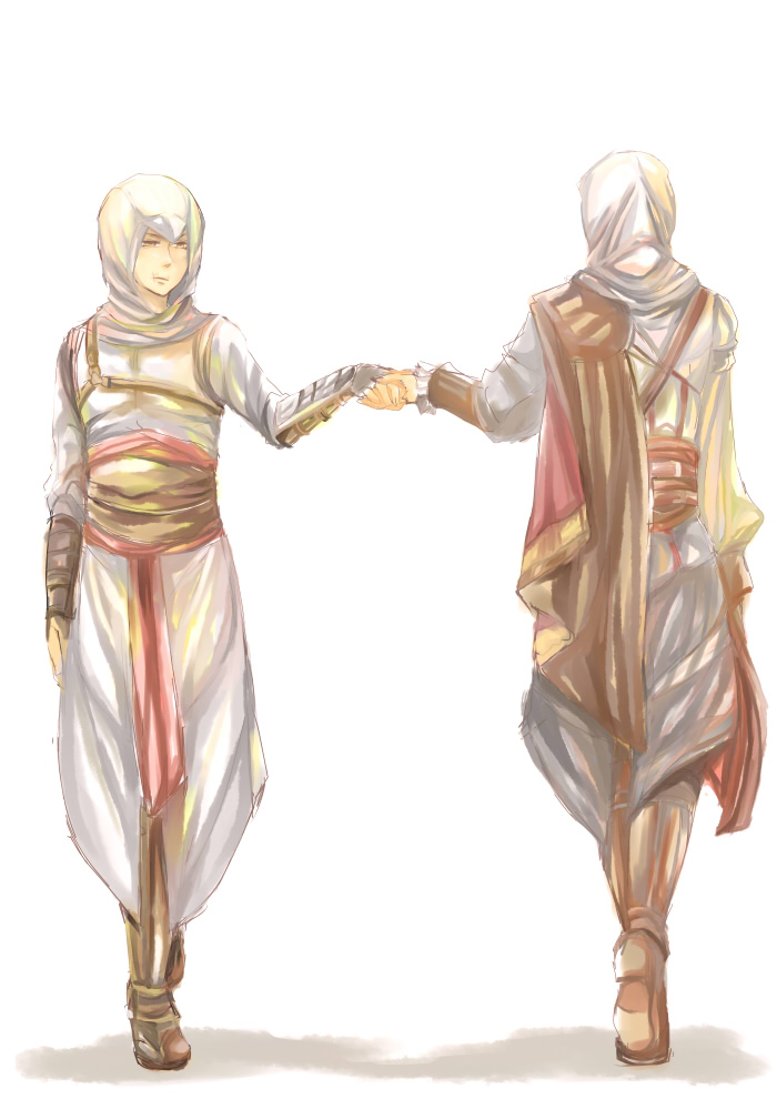 ezio auditore da firenze and altair ibn la-ahad (assassin's creed ii and 1 more) drawn by kaede_rintou