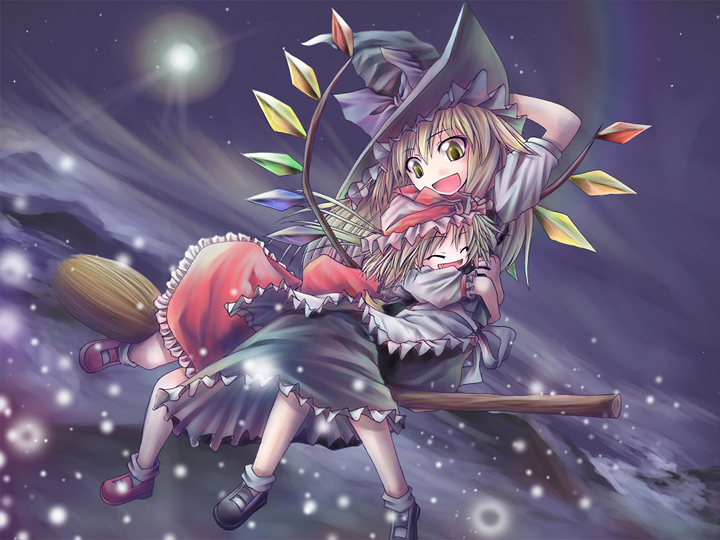 kirisame marisa and flandre scarlet (touhou) drawn by aozora_market