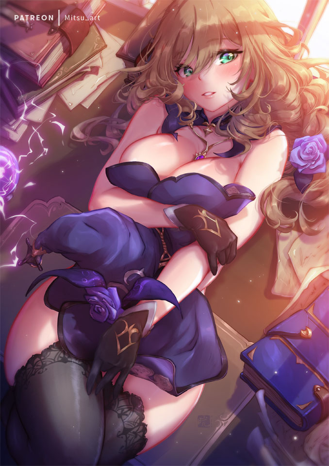 lisa (genshin impact) drawn by mitsu_(mitsu_art)