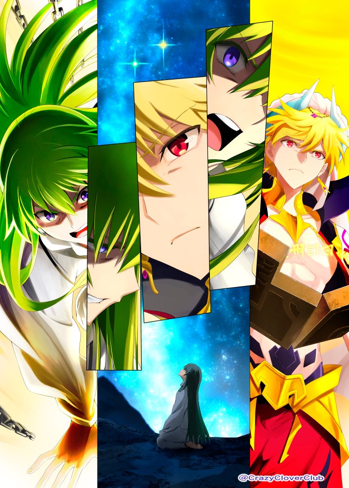 enkidu, gilgamesh, and kingu (fate and 1 more) drawn by shirotsumekusa