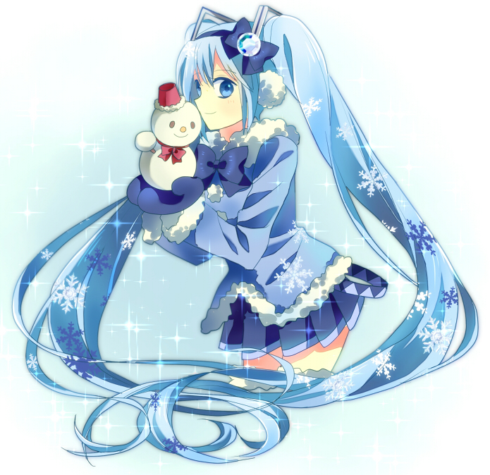 hatsune miku and yuki miku (vocaloid) drawn by 00mint