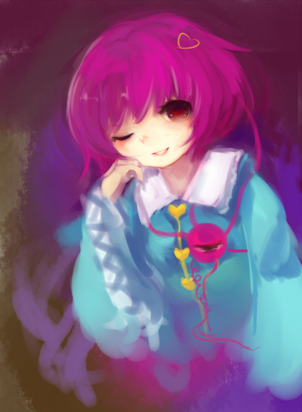 komeiji satori (touhou) drawn by maccha_cocoa_(mococo)