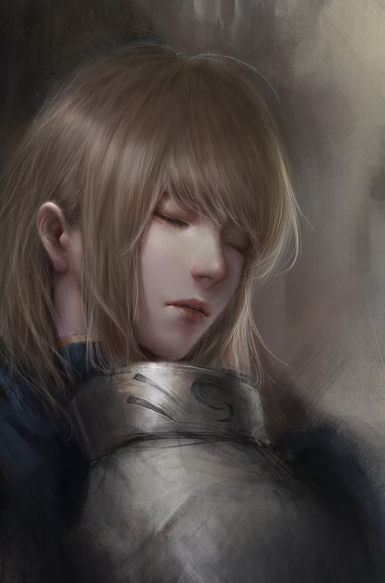 artoria pendragon and saber (fate and 1 more) drawn by viet_le_quoc