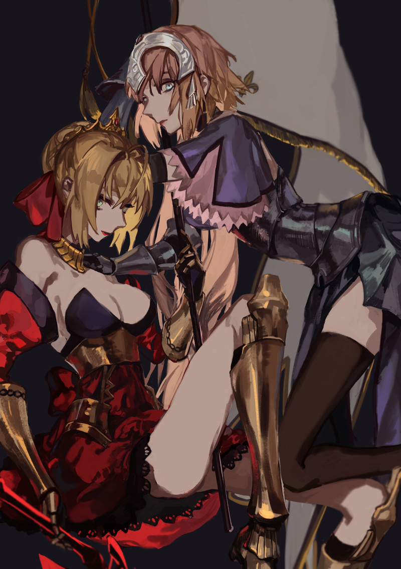 nero claudius and jeanne d'arc (fate and 2 more) drawn by dith_ytk