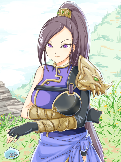 slime and martina (dragon quest and 1 more) drawn by jappo