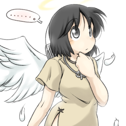 shinonome nano (nichijou) drawn by gaketsu