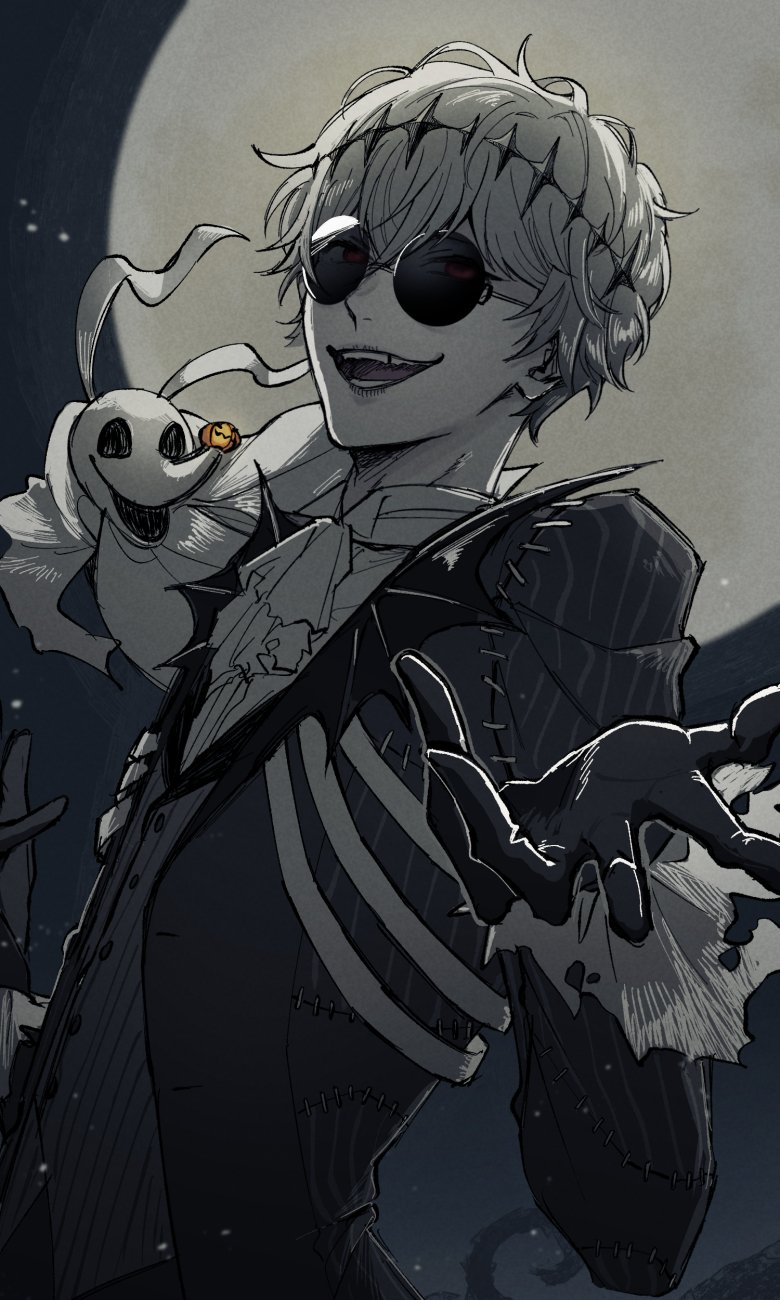 skully j. graves and zero (twisted wonderland and 1 more) drawn by sssawara_z