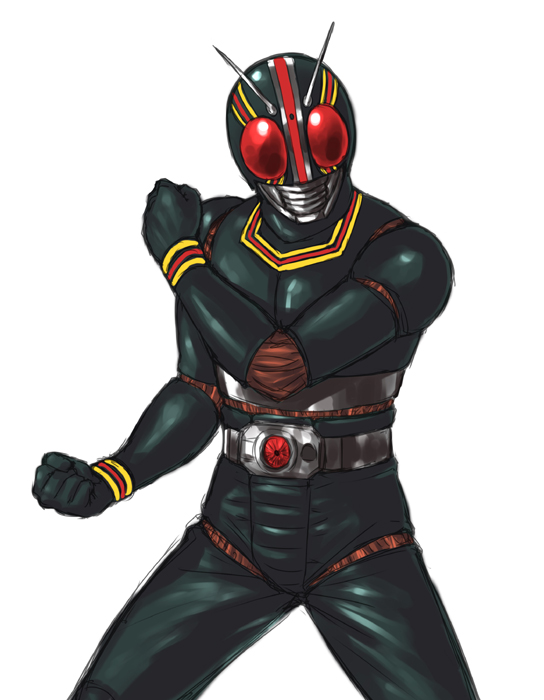 kamen rider black (kamen rider and 1 more) drawn by rokko