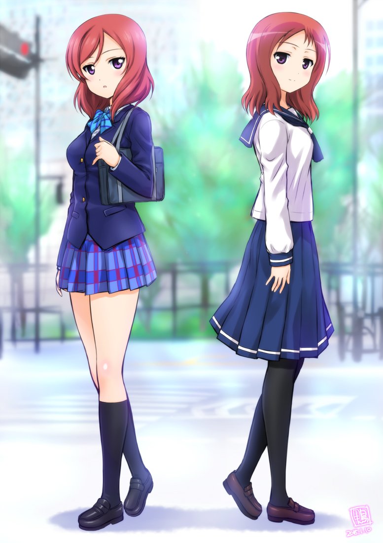 nishikino maki and takei hisa (love live! and 2 more) drawn by kamogawa_tanuki