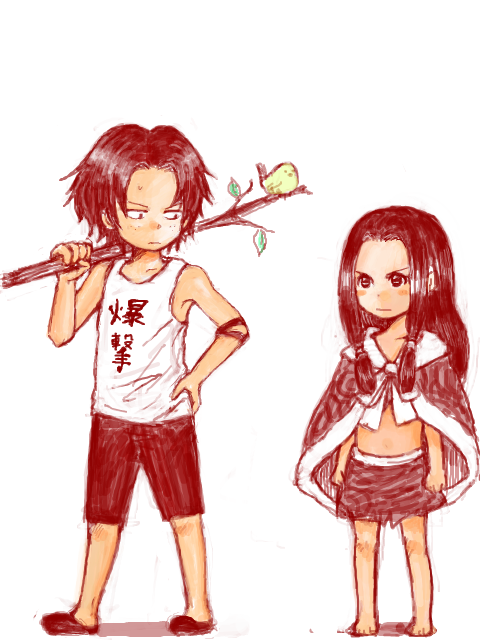 boa hancock and portgas d. ace (one piece) drawn by matsu_san_fuyu