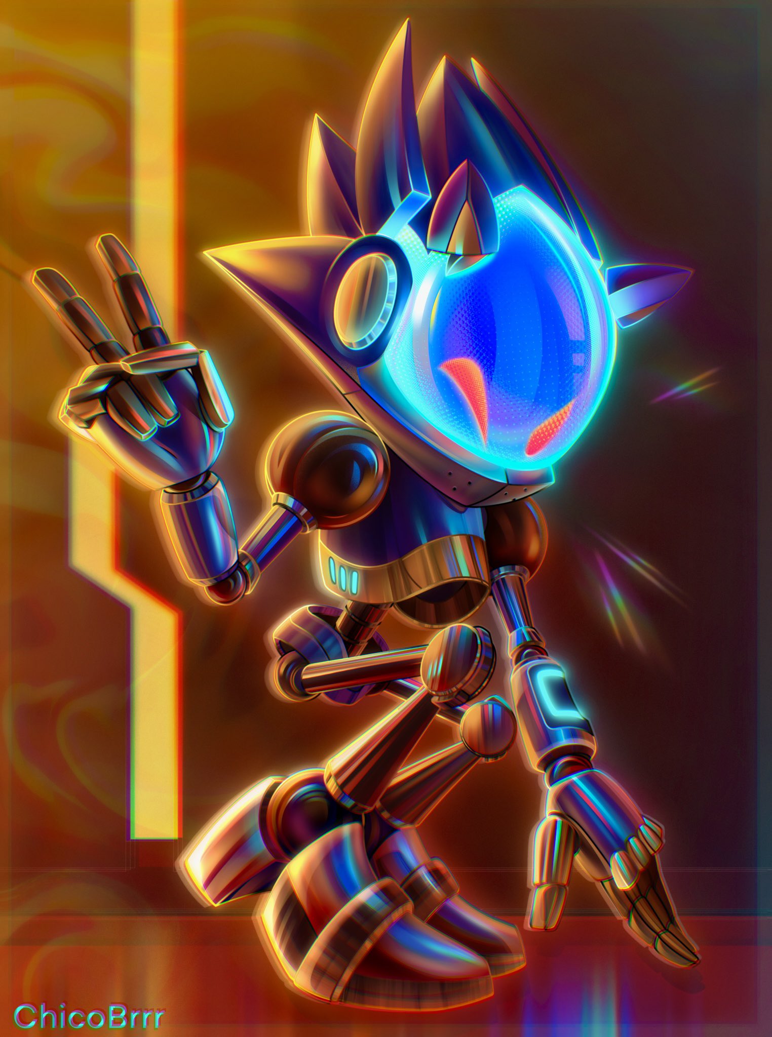 sonic the hedgehog, metal sonic, and chaos sonic (sonic and 1 more