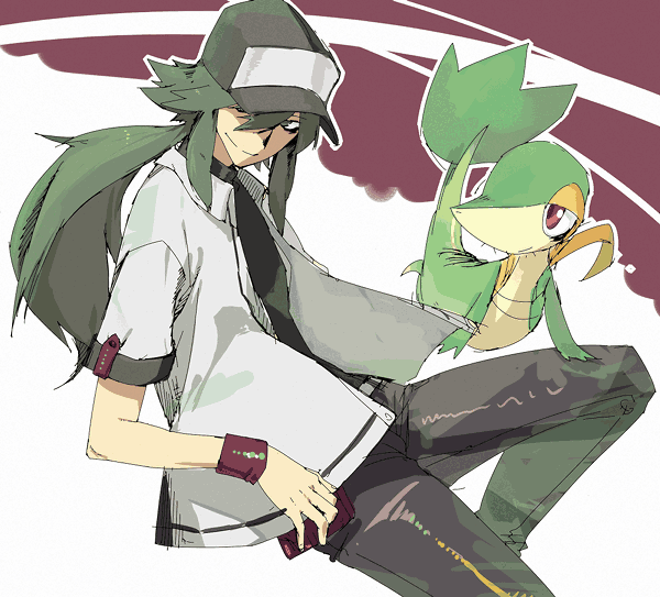 n and snivy (pokemon and 1 more) drawn by hozumi_(ta)