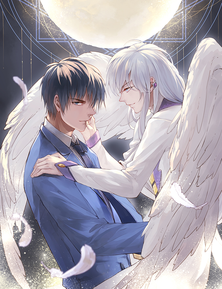 kinomoto touya and yue (cardcaptor sakura) drawn by j.w
