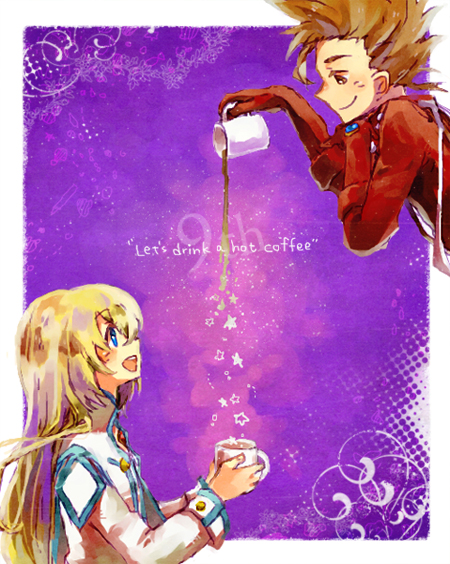 colette brunel and lloyd irving (tales of and 1 more) drawn by nakariku