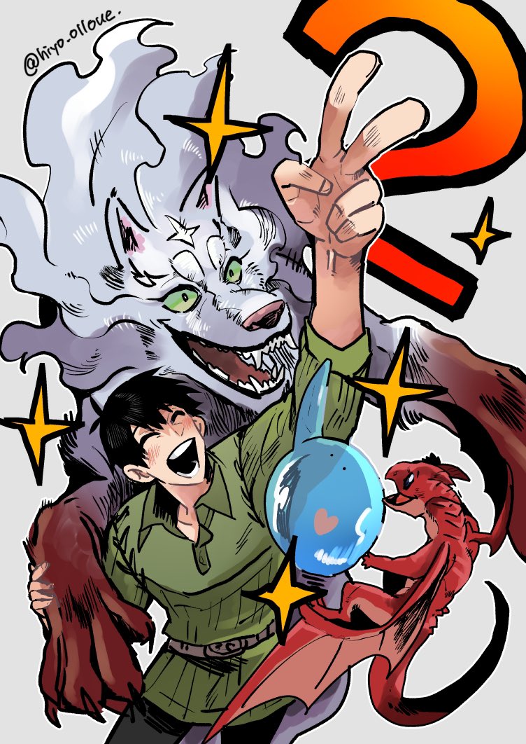 feru, sui, and mukouda tsuyoshi (tondemo skill de isekai hourou meshi) drawn by hiyomon
