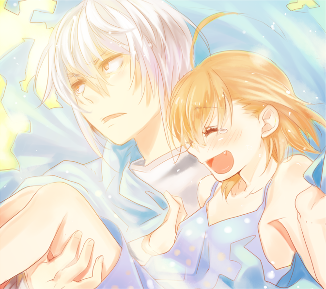 accelerator and last order (toaru majutsu no index) drawn by uzushiro