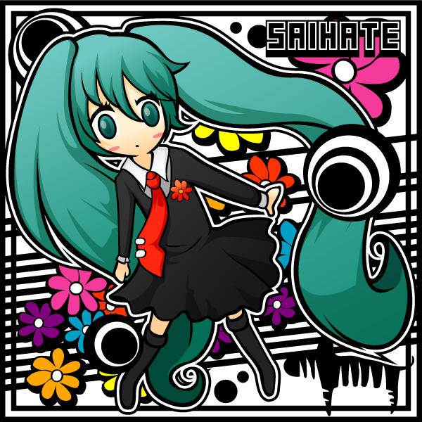 hatsune miku (vocaloid and 1 more) drawn by noo-chan and toriaka