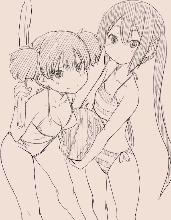 nakano azusa and suzuki jun (k-on!) drawn by shinama