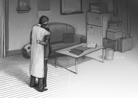 makise kurisu and okabe rintarou (steins;gate) drawn by miya_(hooooo)