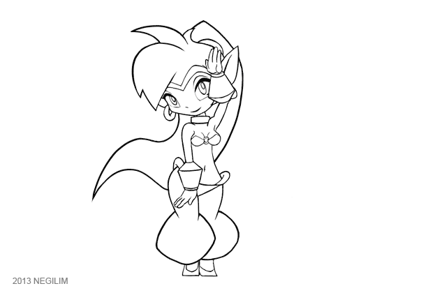 shantae (shantae and 1 more) drawn by negilim