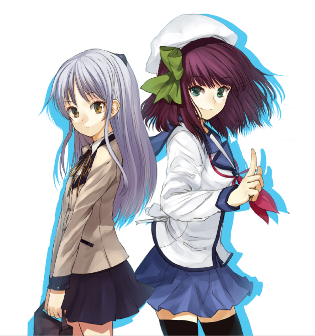 tachibana kanade and nakamura yuri (angel beats!) drawn by shirabi