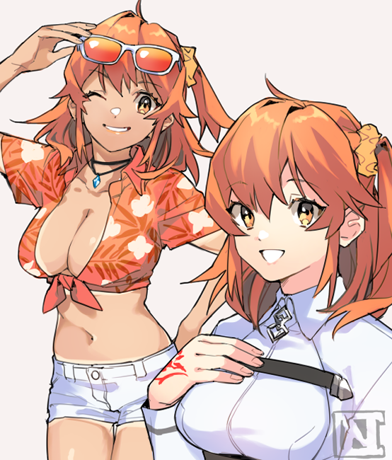 fujimaru ritsuka (fate and 1 more) drawn by azuki_neko