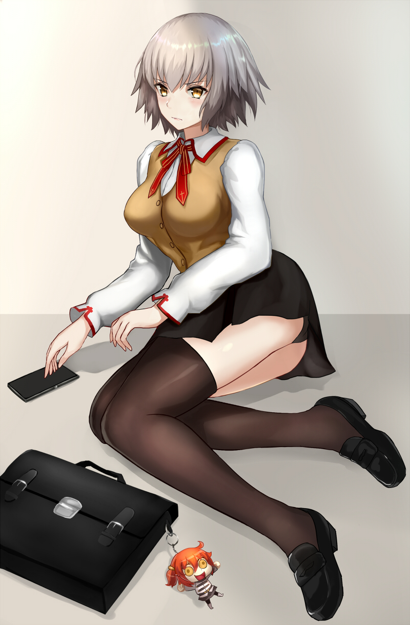 fujimaru ritsuka and jeanne d'arc alter (fate and 1 more) drawn by jirusu